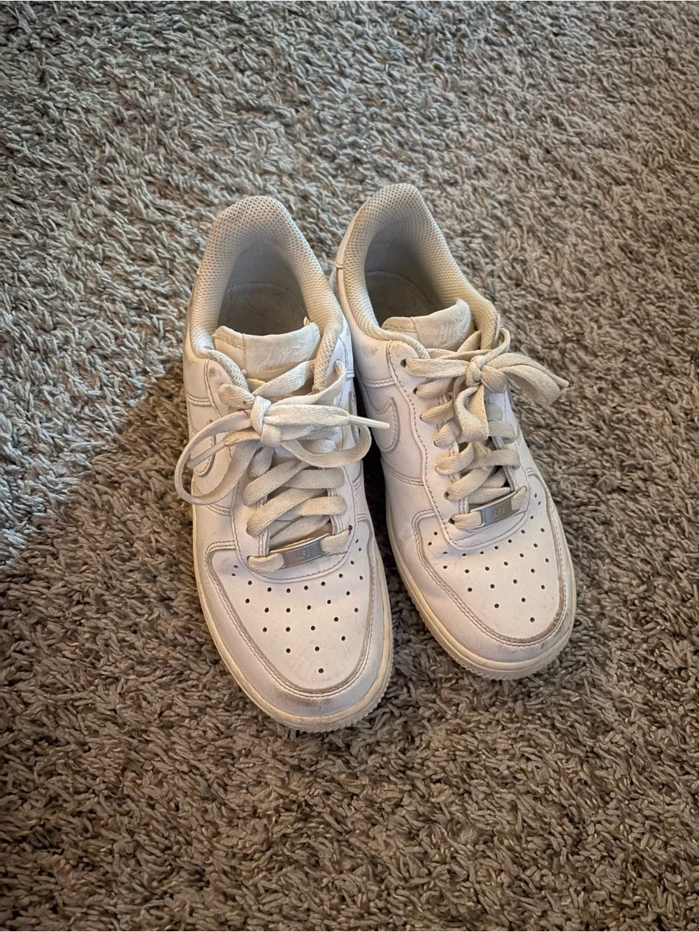 White Leather AF1 Sneakers